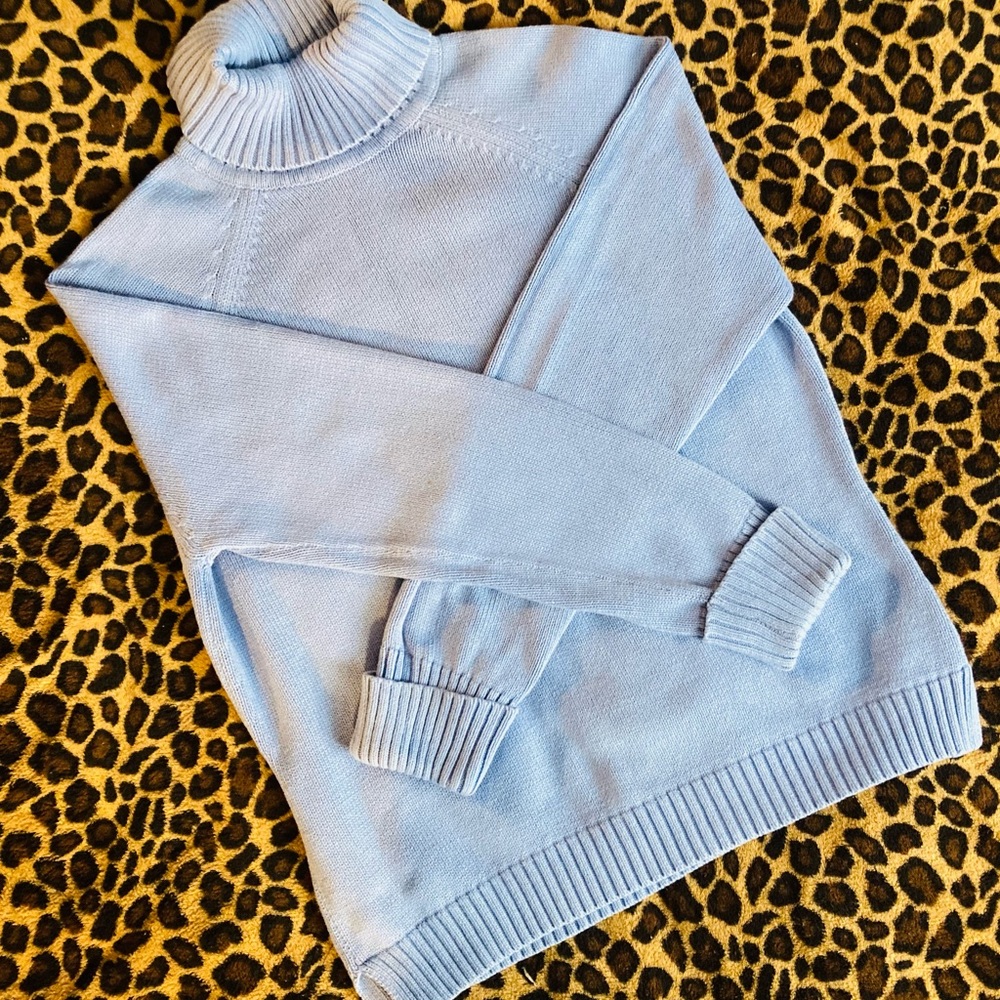 ••SOLD•• Jeanne Pierre Baby Blue Turtleneck Sweater